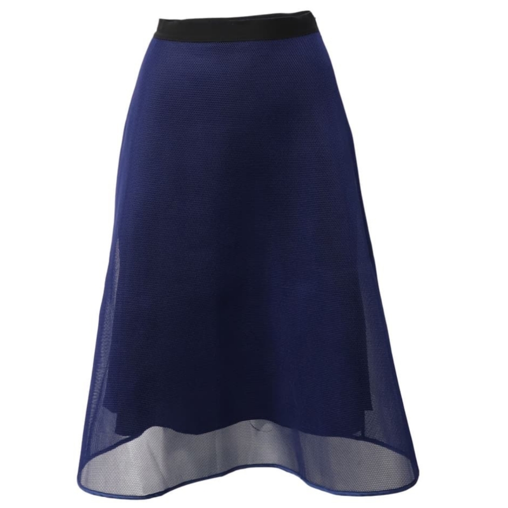 Sandro Paris Mesh Flounce Midi Skirt